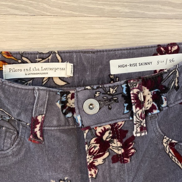 Anthropologie Floral Jeans - Picture 2 of 3